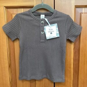 Kate Quinn Brown Button Down Shirt 18-24 months NWT